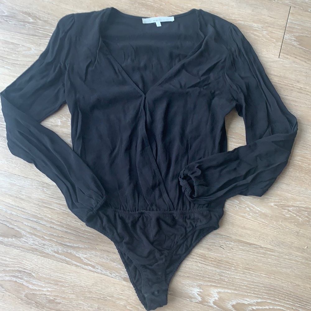 Lovers + Friends Black Body Suit